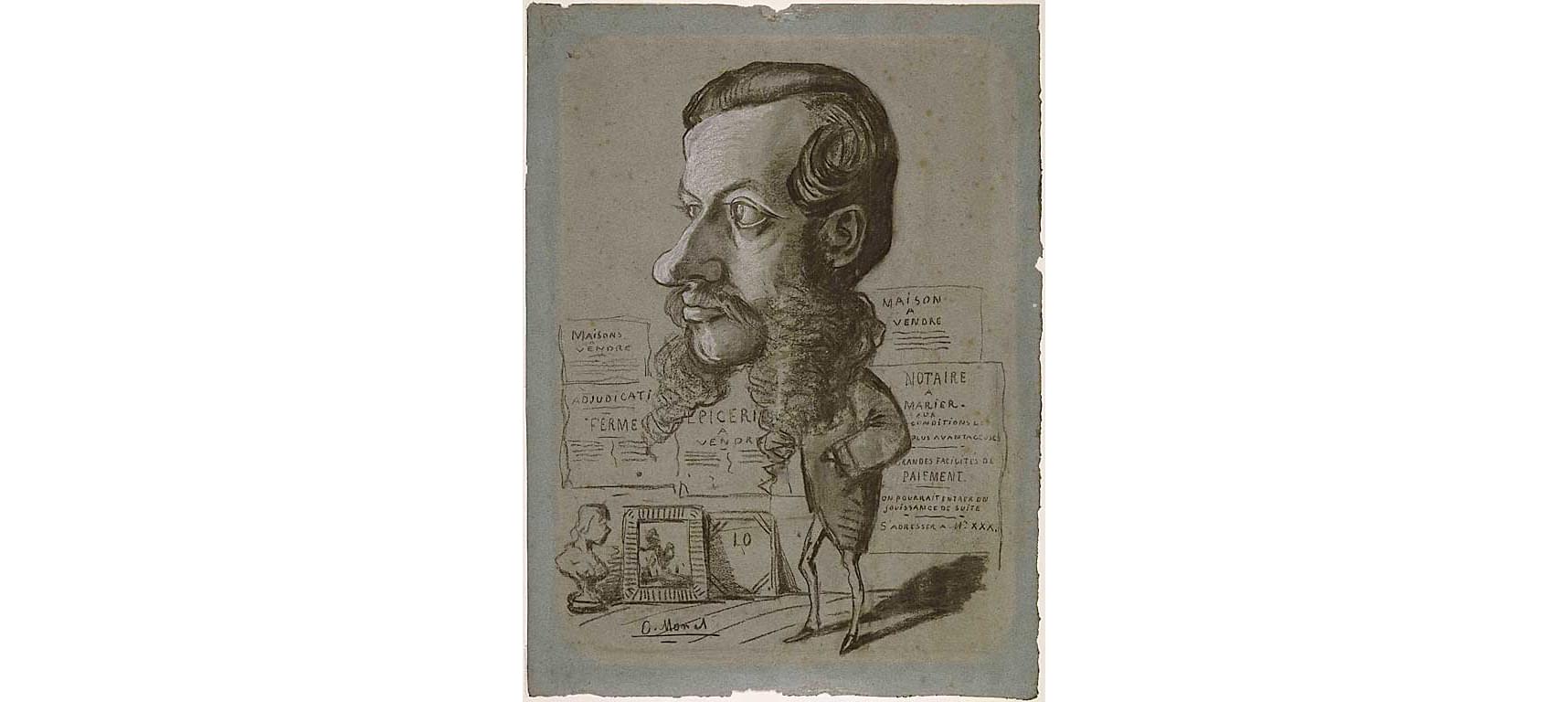 Одна из карикатур Клода Моне, 1858