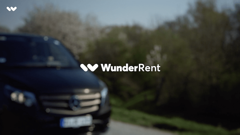Image titled "Wunder rent" with a blurred out car and Wunder Mobility logo.