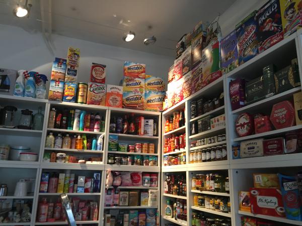 Shelves full of British food, drinks and products!
