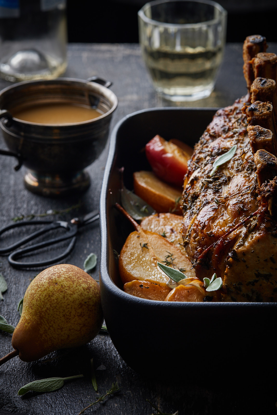 Pork Roast With Apples and Pears Olive & Mango