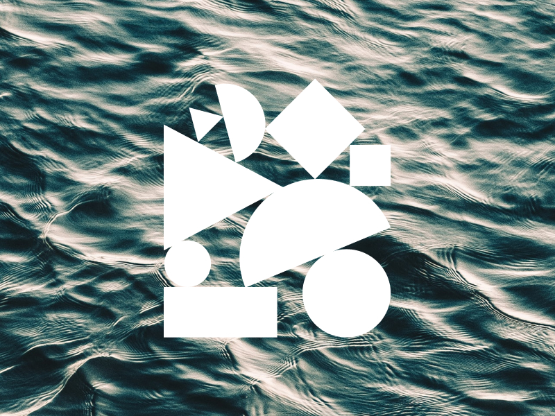 The "What to Draw" logo (a jumble of shapes) on top of a background photo of a wavy ocean surface