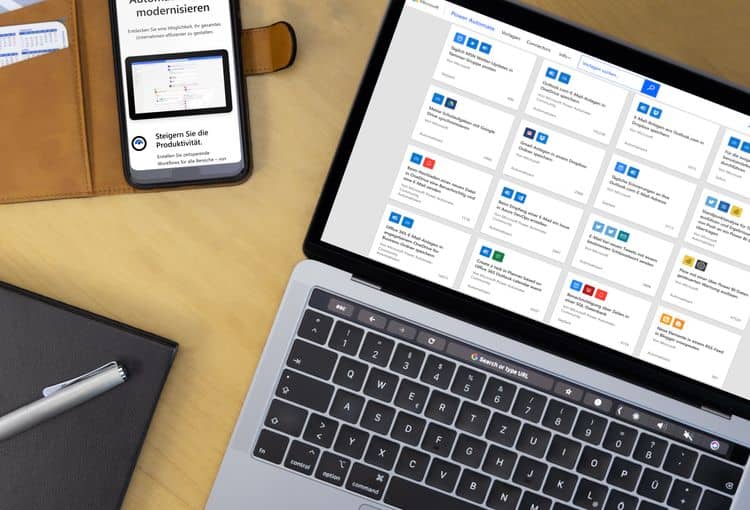 Power Automate mit Smartphone und Laptop Power Automate mit Smartphone und Laptop