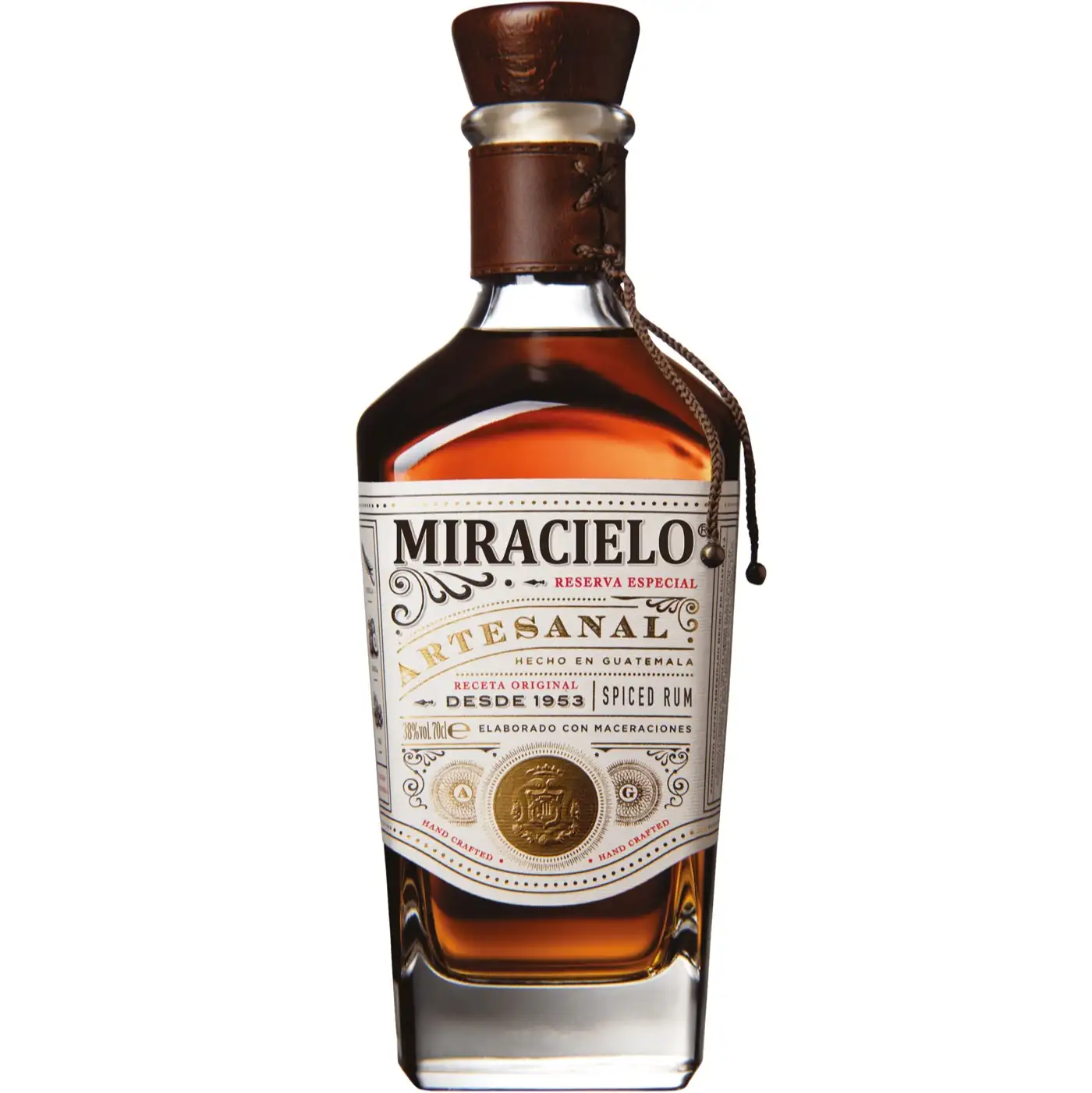 Image of the front of the bottle of the rum Botran Miracielo Reserva Especial Spiced