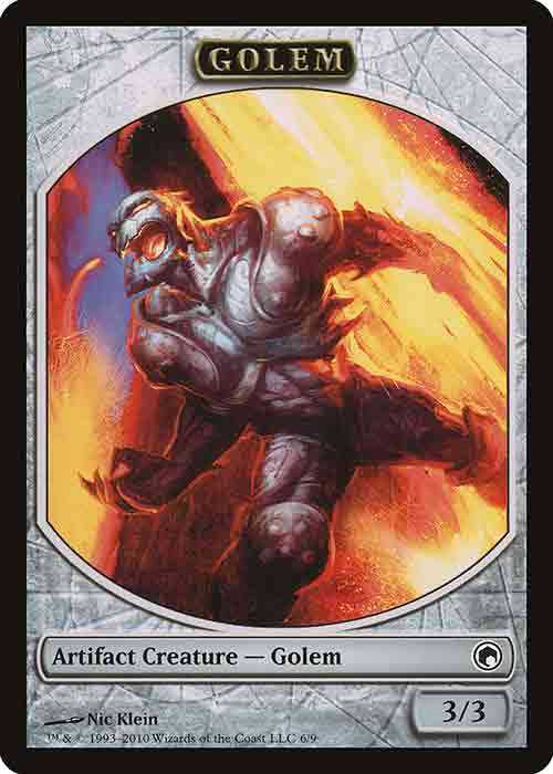 3/3 Colorless Golem Artifact Creature Token MTG.onl Tokens