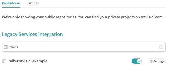 Enable repository on Travis CI