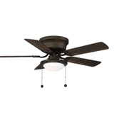 image Hugger 44 in LED Indoor Oil Rubbed Bronze Ceiling Fan with Light Kit