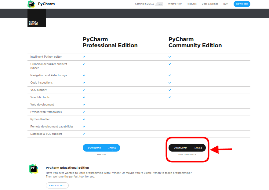 Download IDE PyCharm