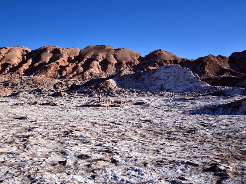 Valle de la Luna with its salty crust