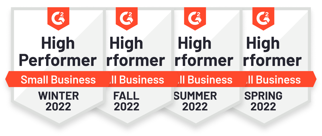 G2 High Performer for Winter, Summer, and Spring 2022