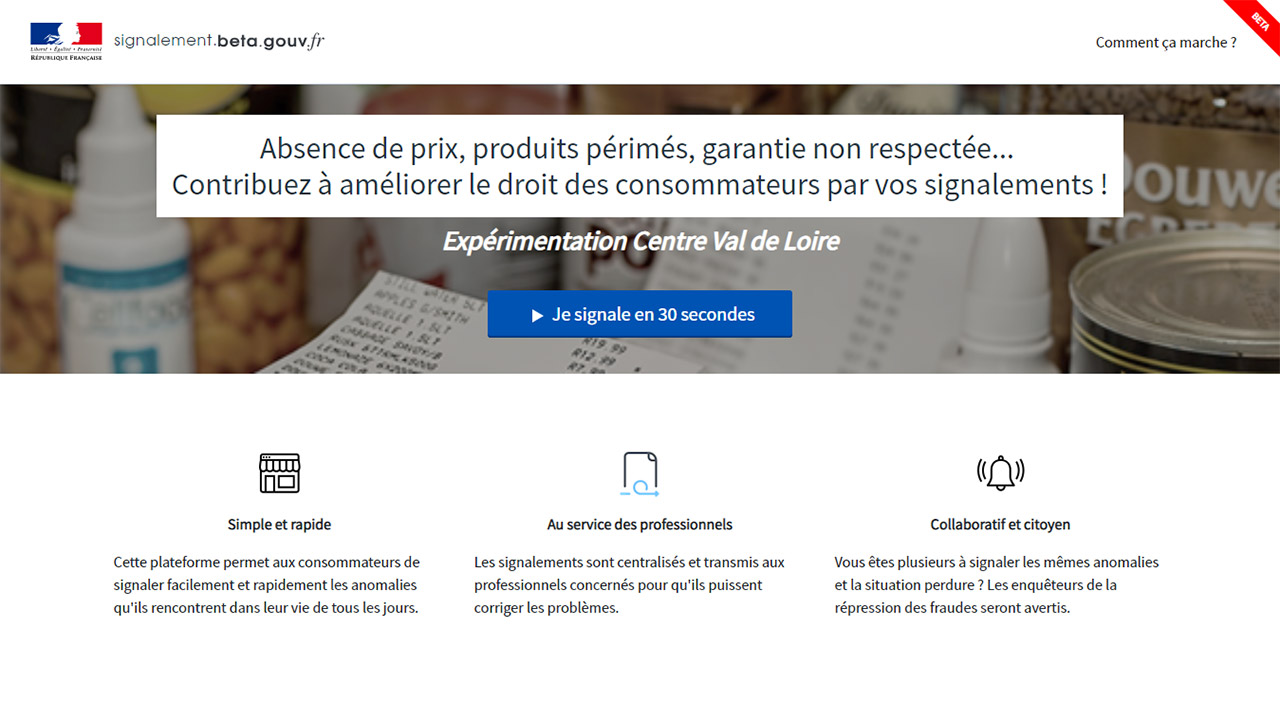 Interface de Signalement