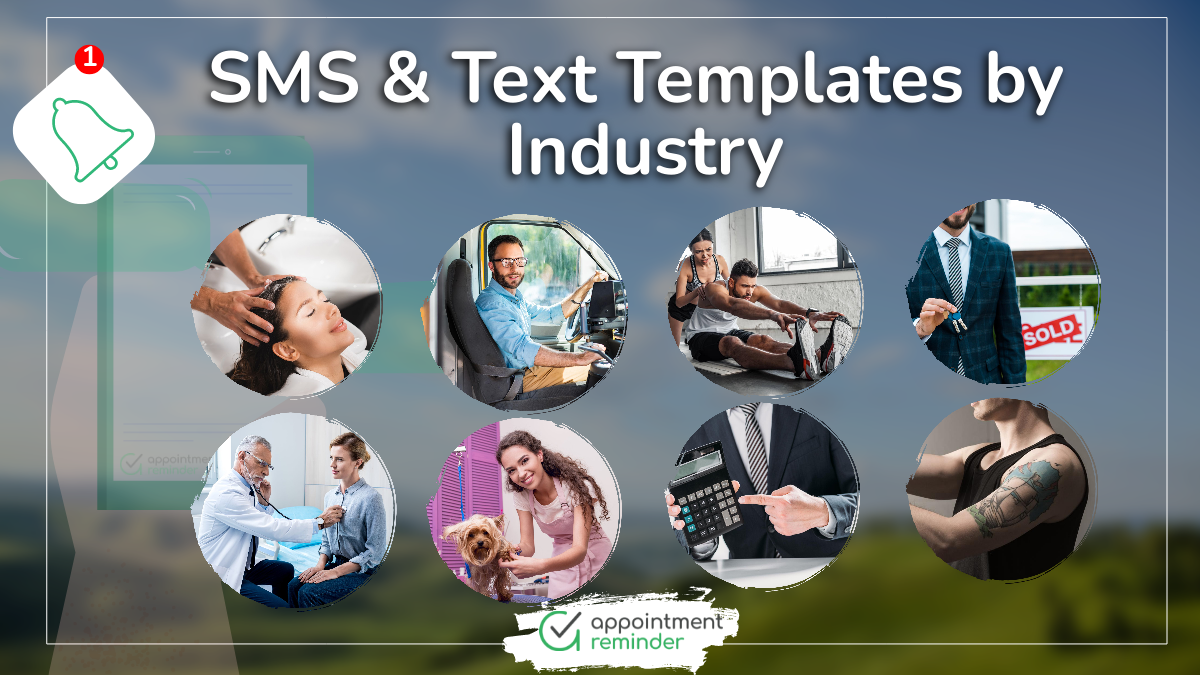 Free SMS & Text Templates by Industry for Appointment Reminder scheduling and Confirmation Messages
