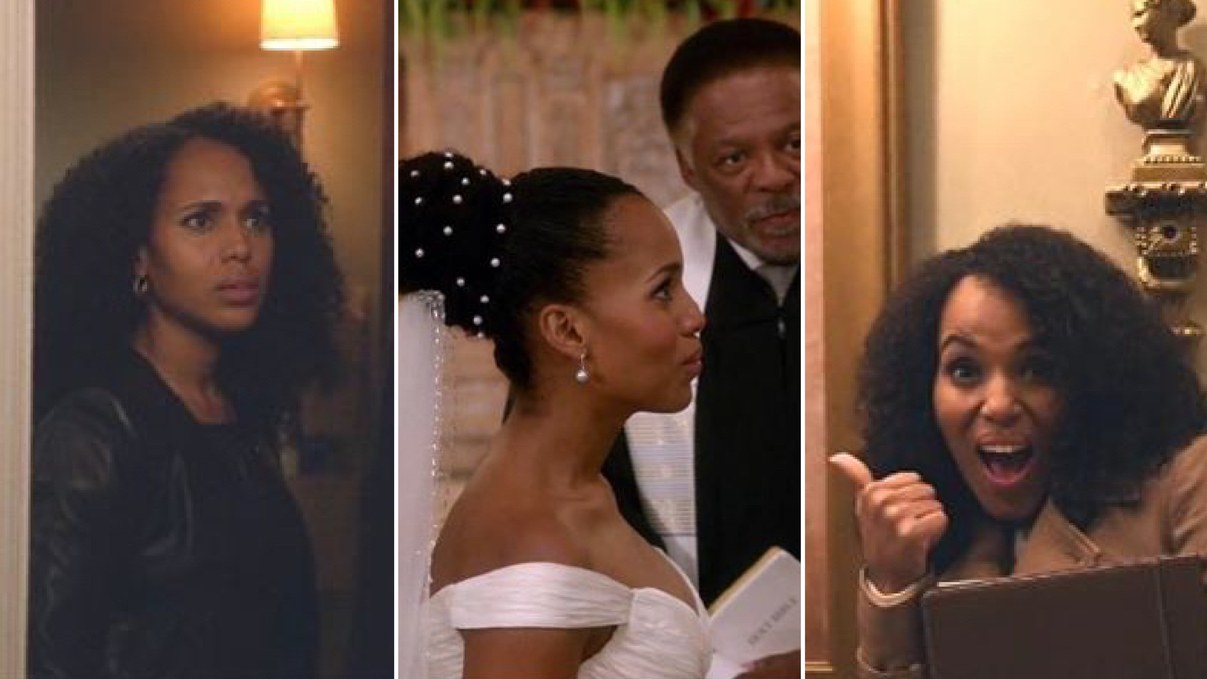 Olivia Pope Wears Her Naturally Curly Hair For 