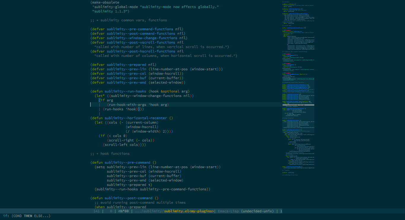 Sublimity - Emacs
