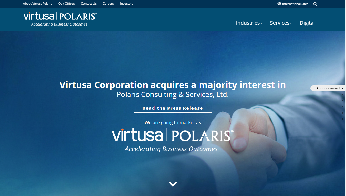 Virtusa.com Website Homepage