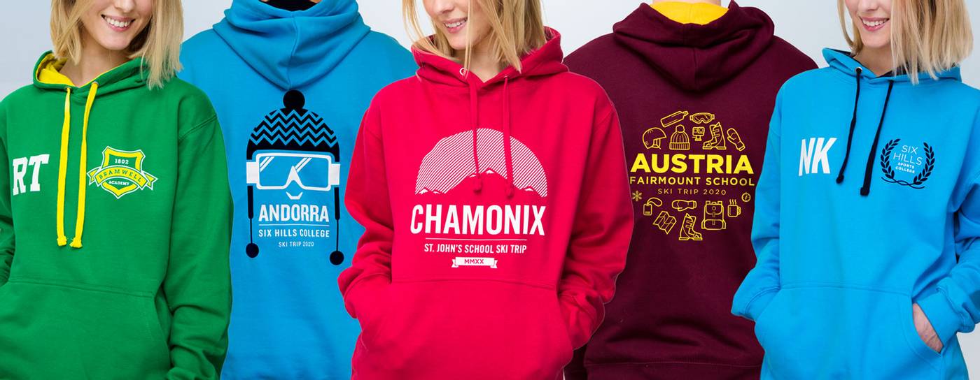 personalised ski hoodies