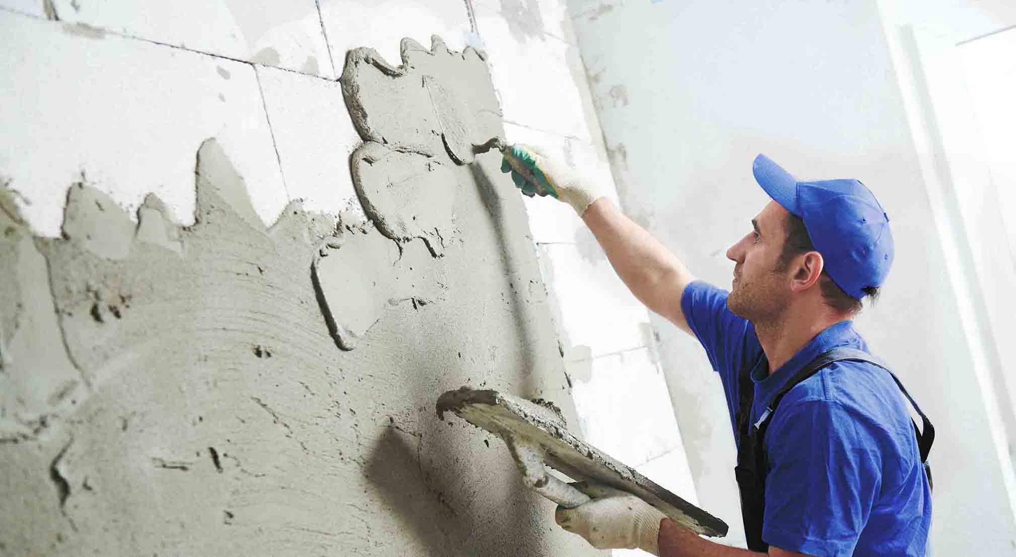 Man patching wall