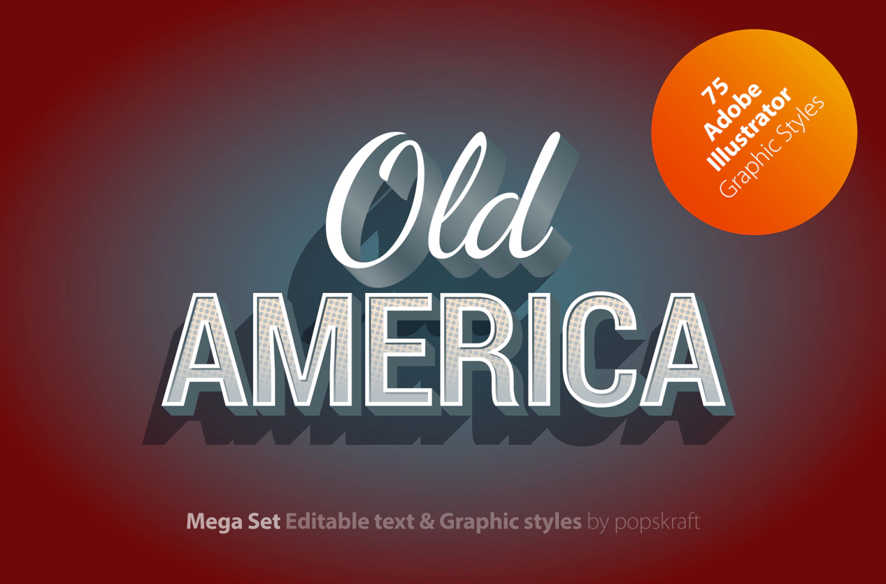 Old America Adobe Illustrator Styles images/oldamerica_1_cover.jpg