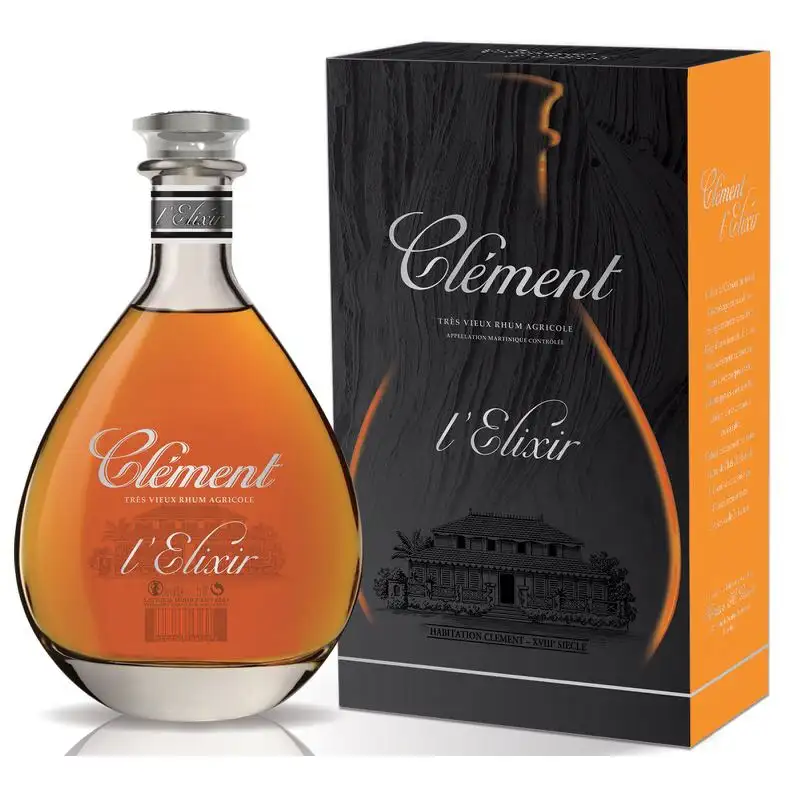 Image of the front of the bottle of the rum Clément Très Vieux Cuvée l’Elixir