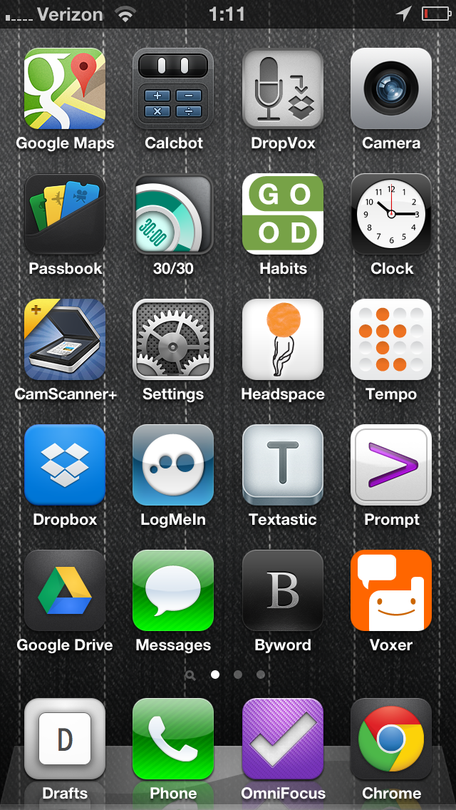 an iphone's home screen full of apps