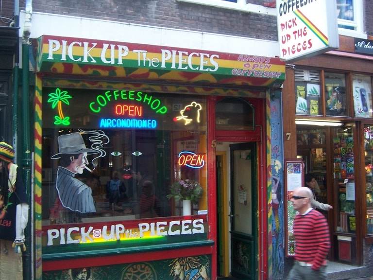The front of an Amsterdam Weed Cafe