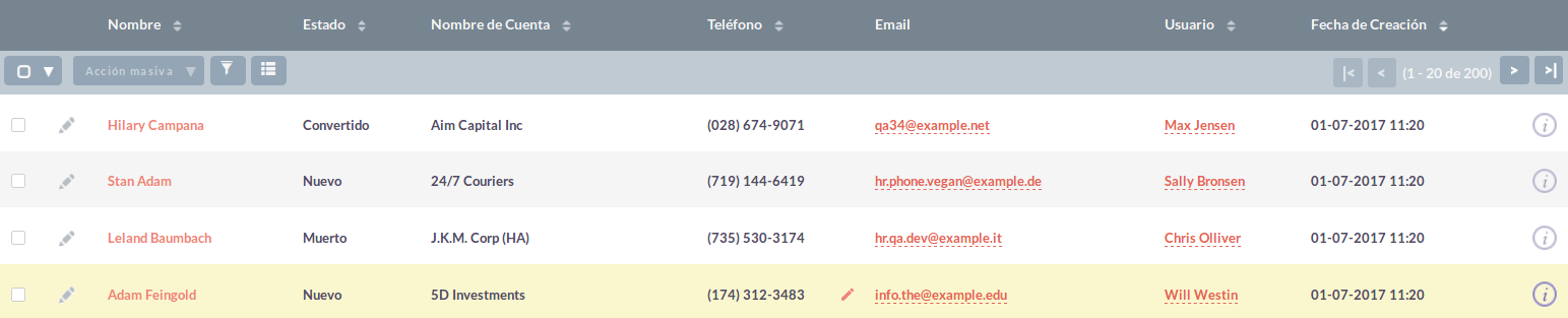 list view