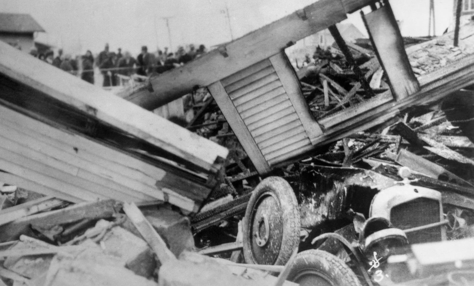Rita and Bill Smith’s house after the blast.