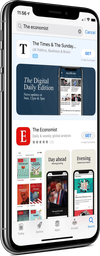 An advert for 'The Times' in the Apple app store displayed
    on an iPhone screen