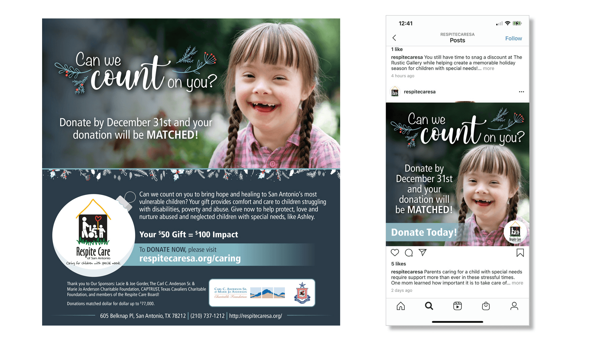 Respite Care Fundraising Materials