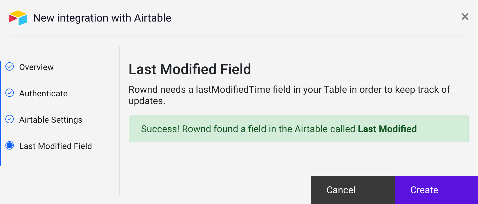 Last Modified Time Field found
