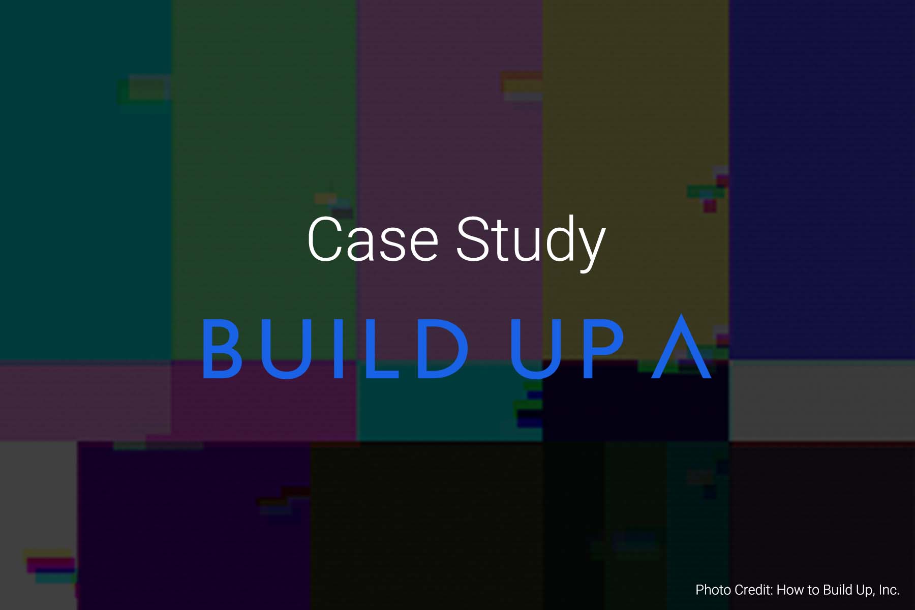 'case study' and build up logo over tv test pattern