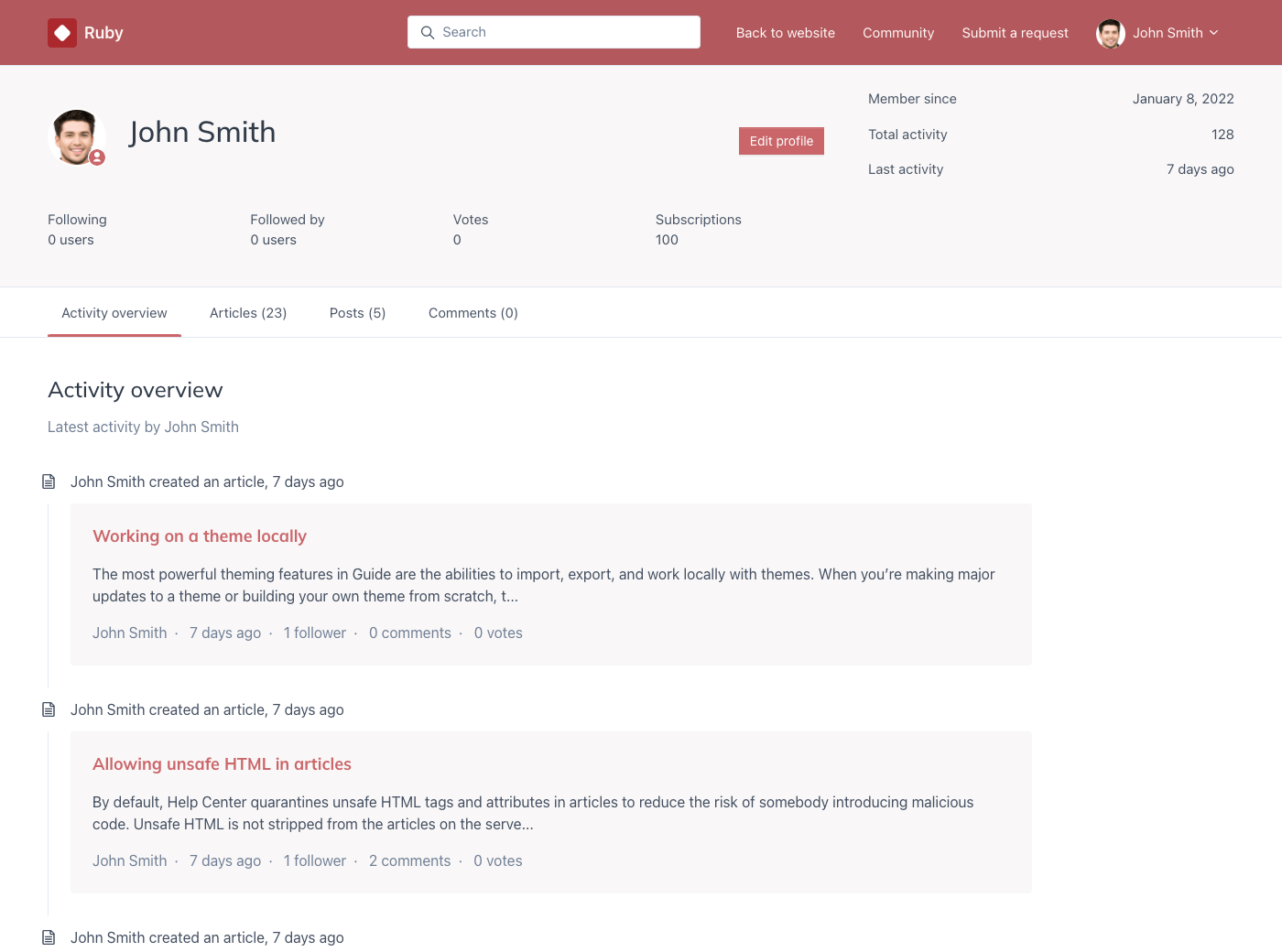 Ruby Zendesk Guide theme - Screenshot 7