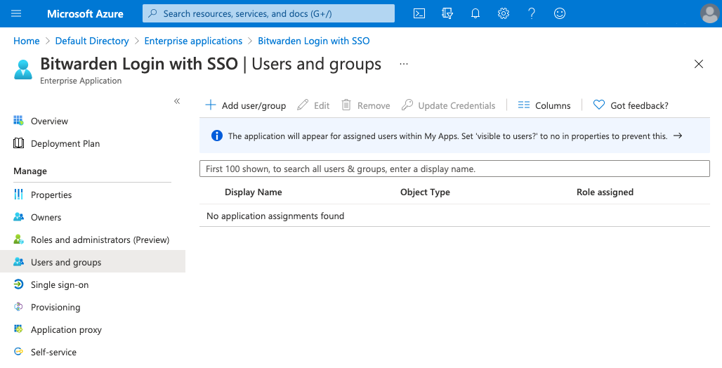 Assign users or groups