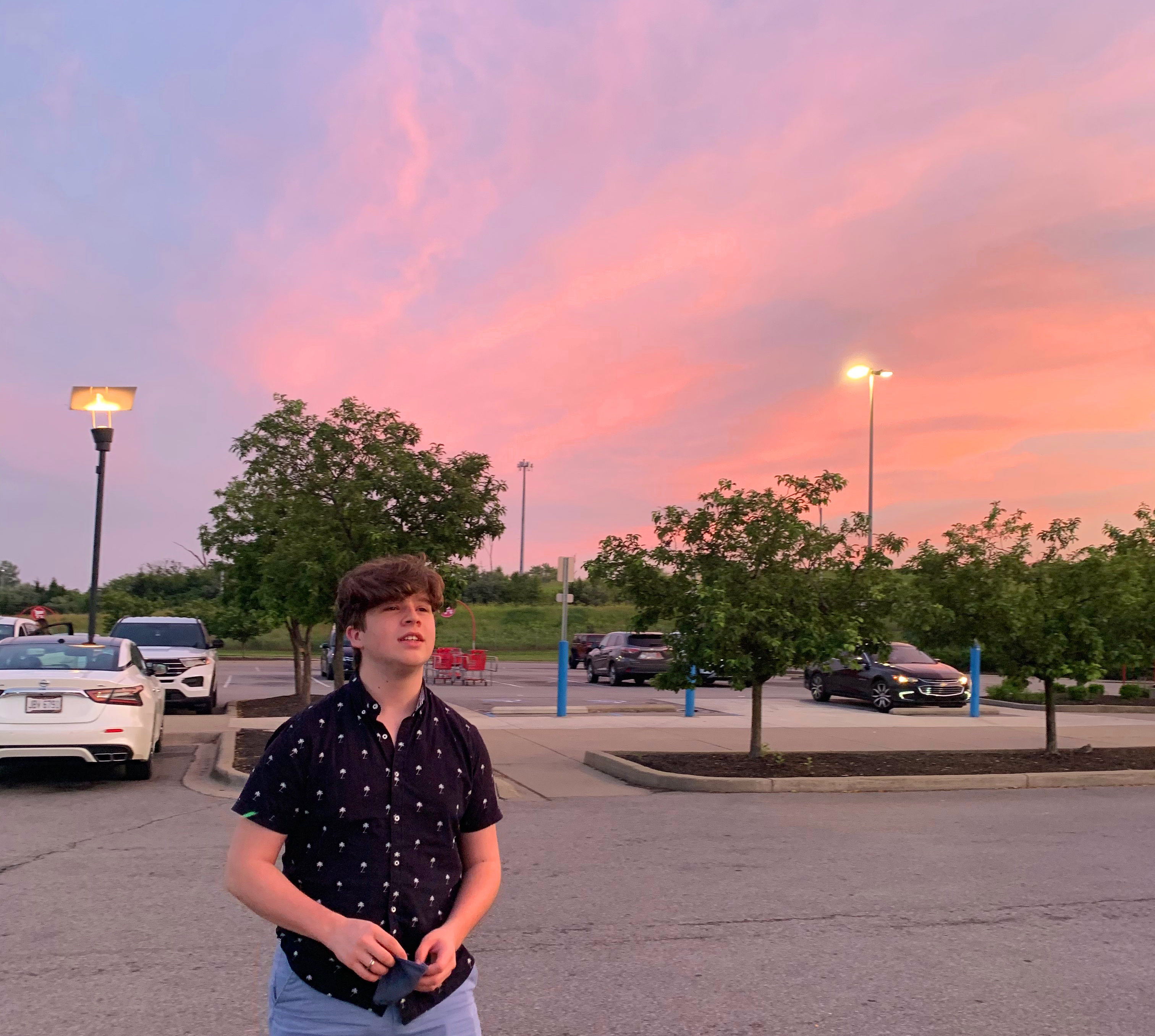 nate in a target parking lot