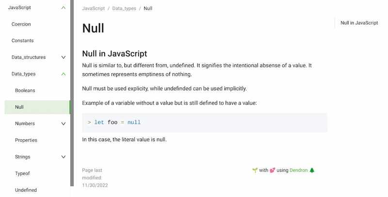 Null in JavaScript
