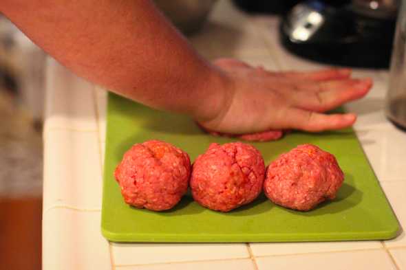 Forming the patties