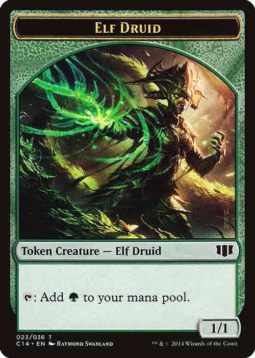 1/1 Green Elf Druid Creature Token | MTG.onl Tokens