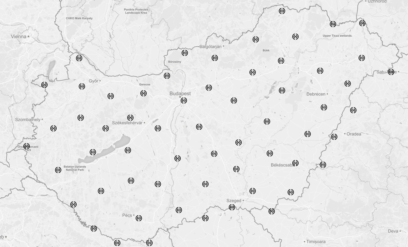 Virtual weather stations in Hungary
