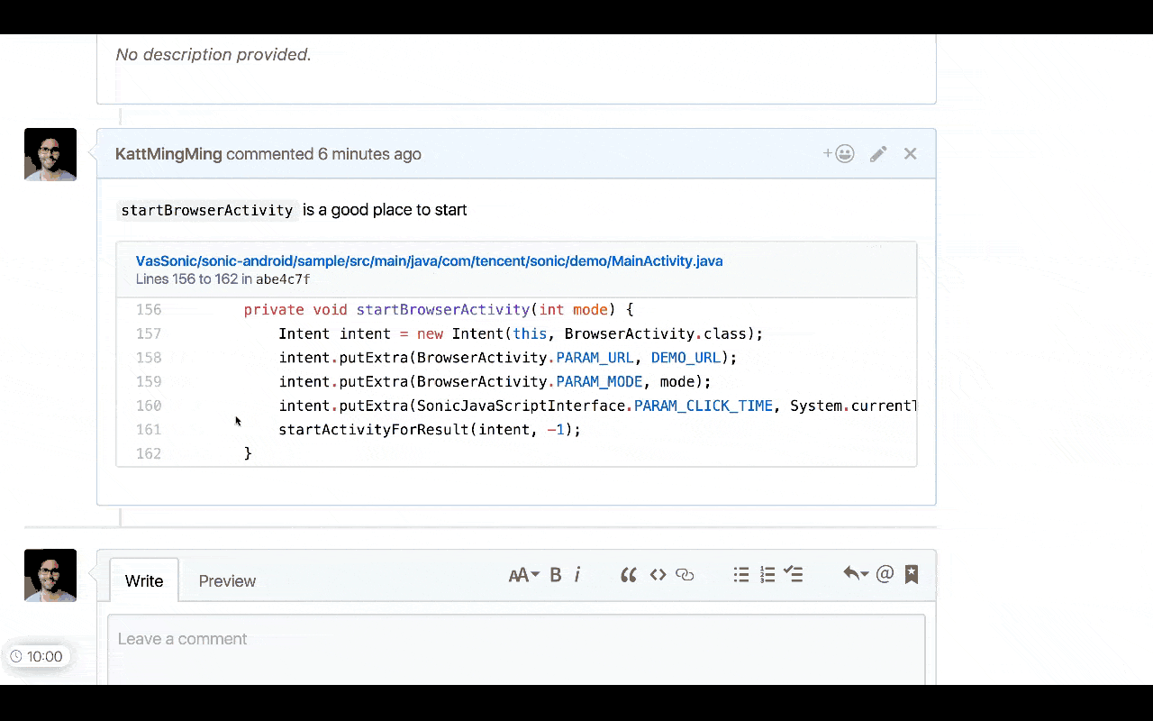 Embedded Code Snippet Intelligence