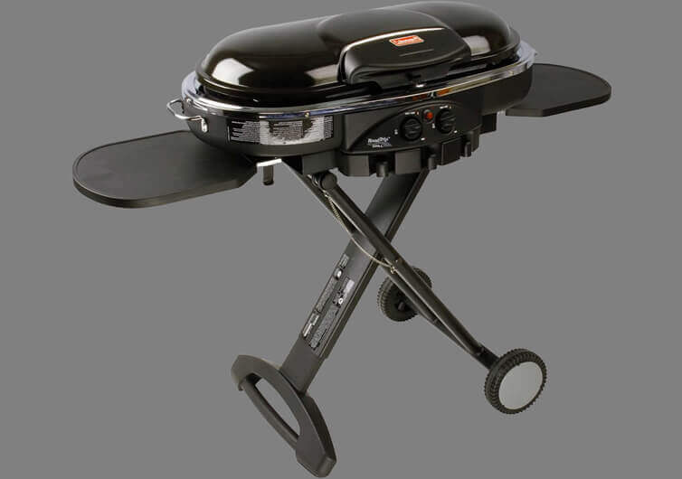 Coleman Roadtrip LXE Grill Angled