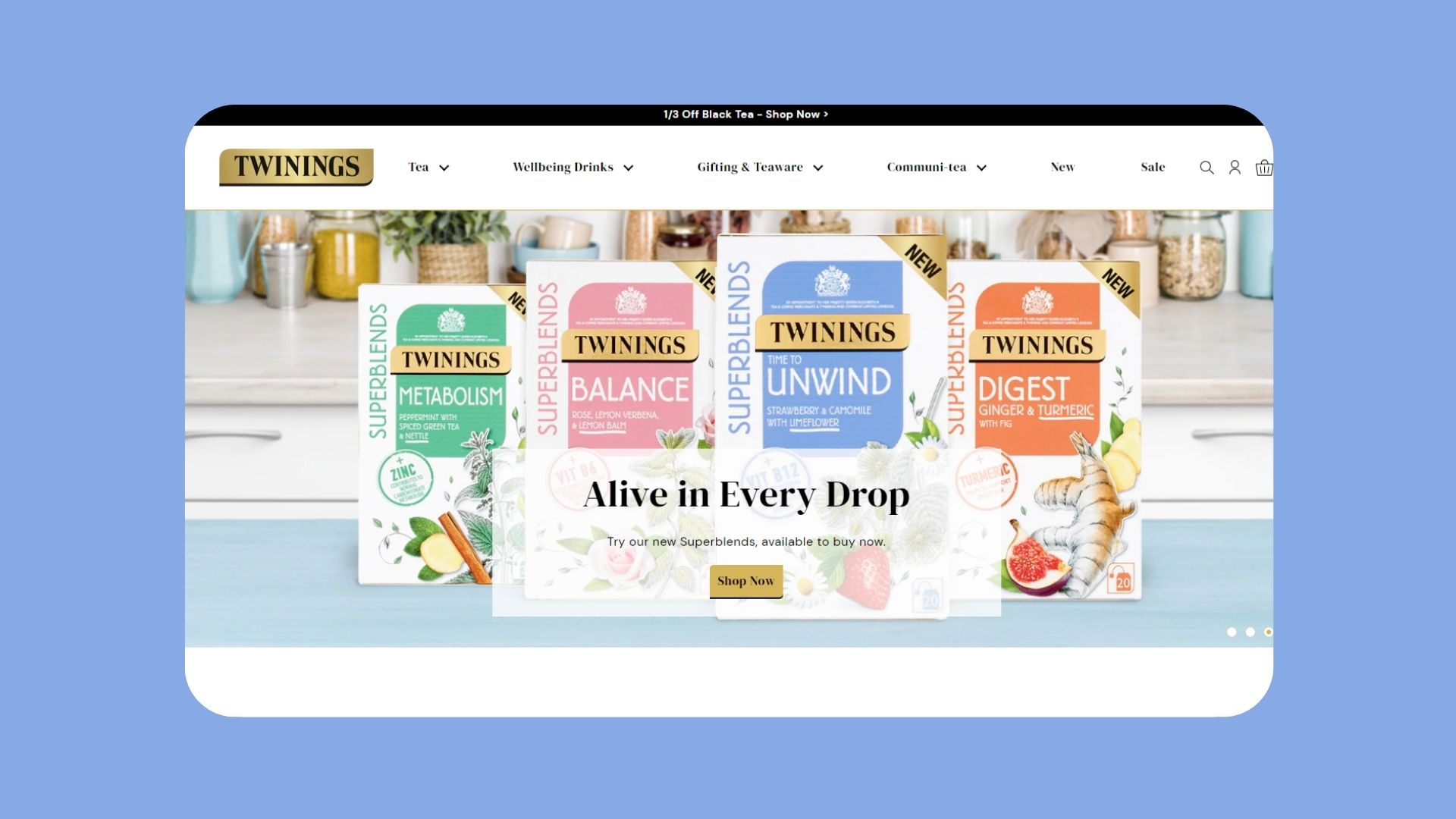 Twinnings Tea Website Design Inspiration