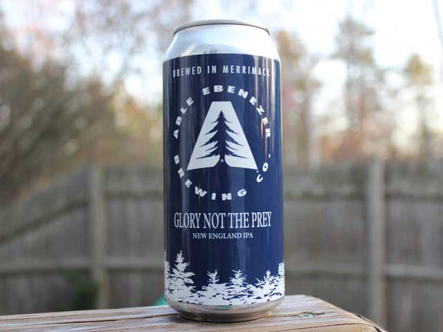 Glory Not The Prey, a New England IPA brewed by Able Ebenezer Brewing Company