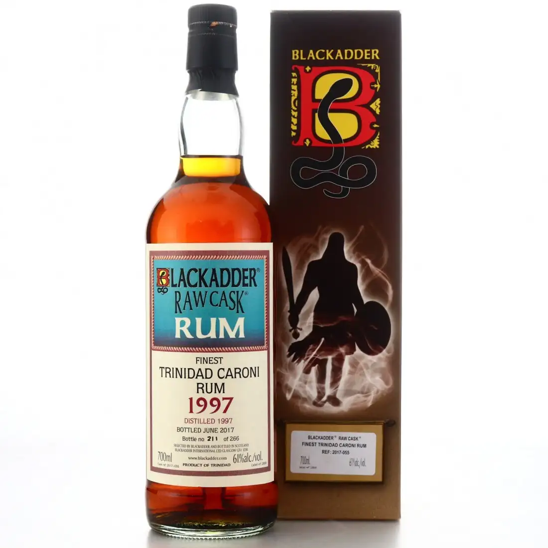Image of the front of the bottle of the rum Raw Cask Rum HTR