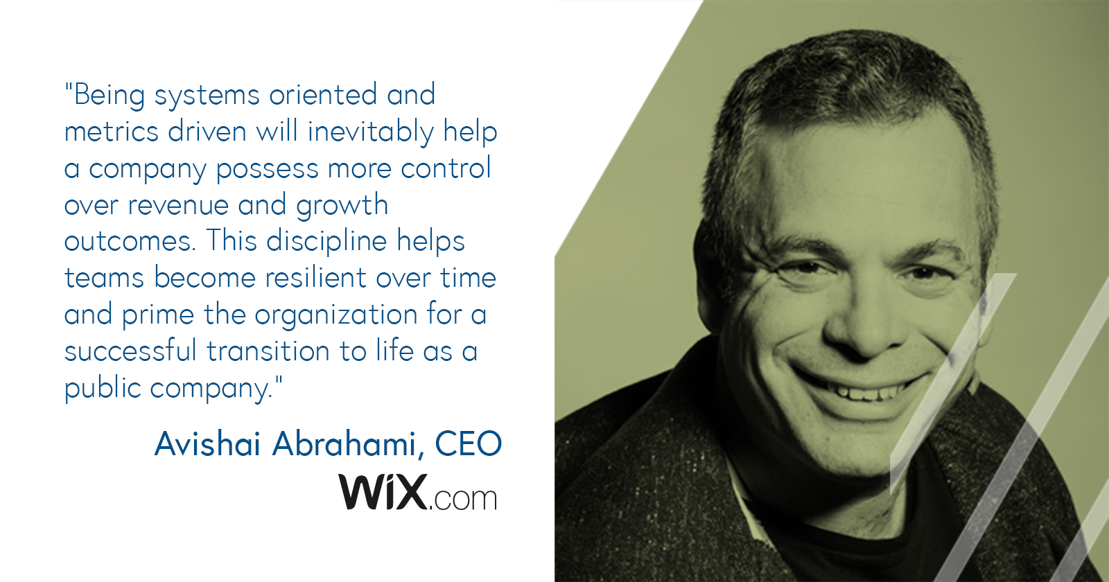Avishai Abrahami, CEO of Wix.com on being metrics driven as a company goes public 
