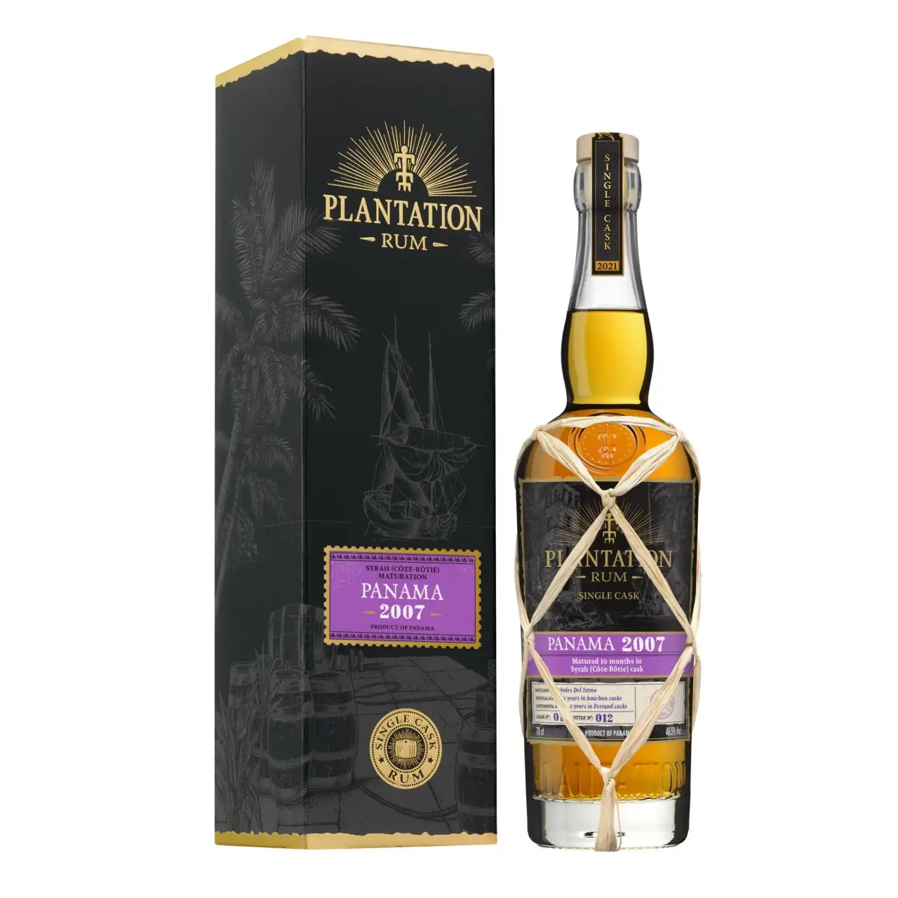 Image of the front of the bottle of the rum Plantation Panama