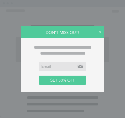 Increase your conversion rate with an exit intent pop up offer