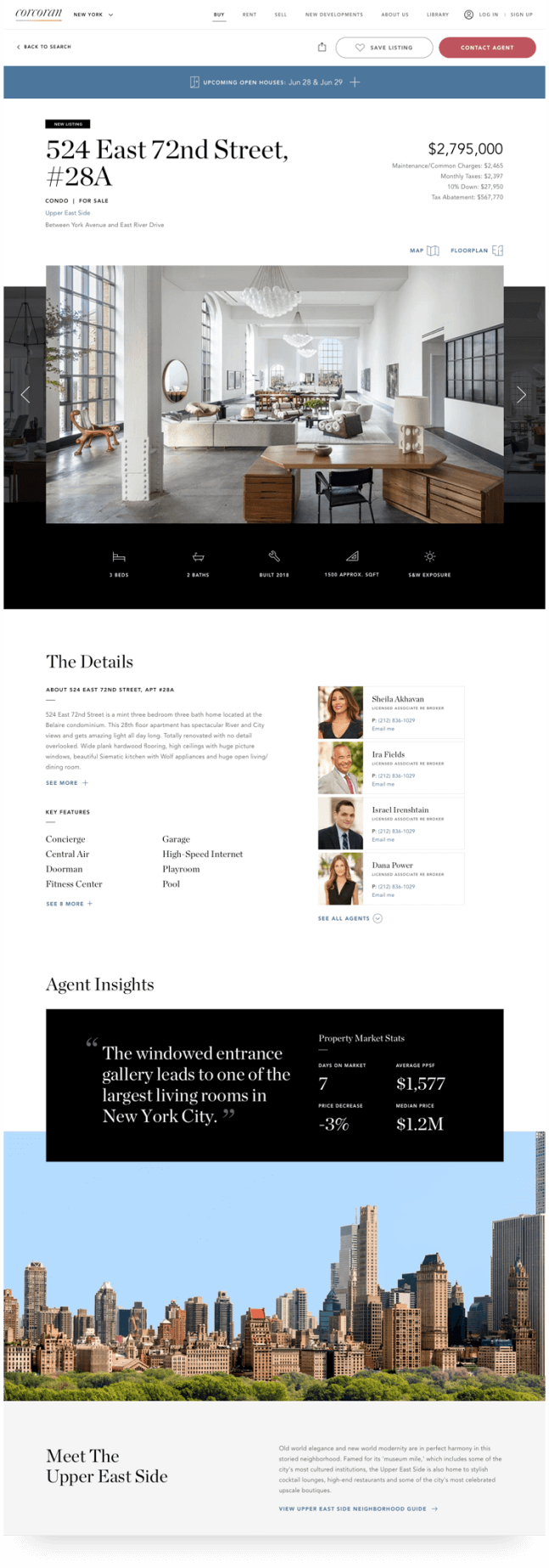 Corcoran Website Listing