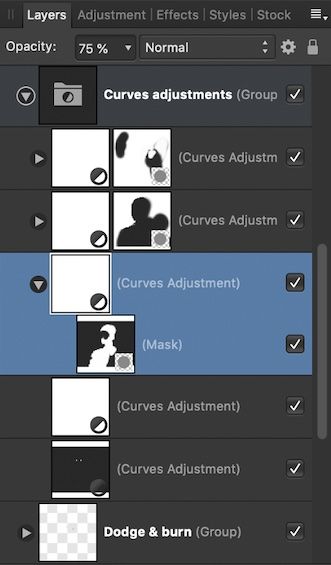 Affinity Photo Layers Detail