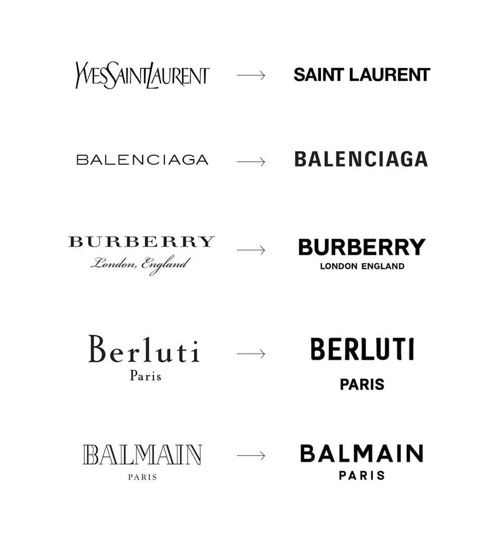 Recent rebrands in the fashion industry