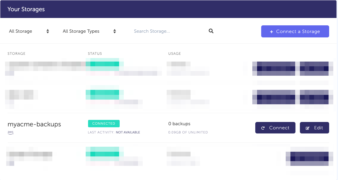SimpleBackups, AWS S3 bucket list SimpleBackups, AWS S3 bucket list