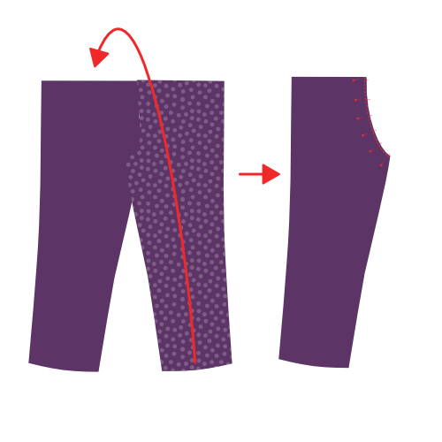Close the cross-seam